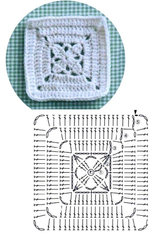 graficos de quadrados em croche