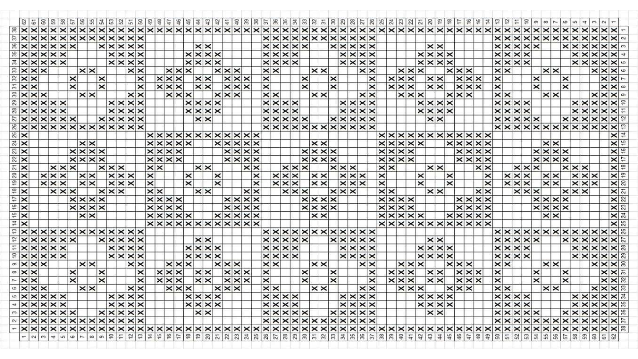 Gráficos de tapete de crochê filé